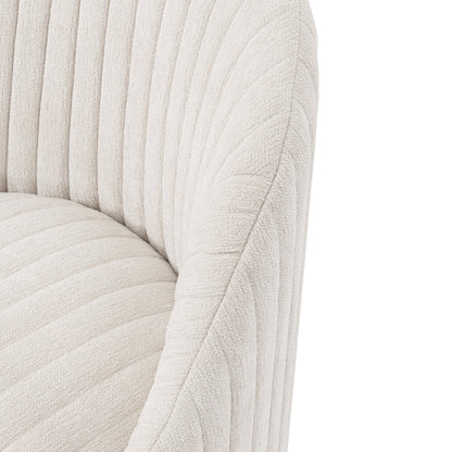 Cream Swivel Lounge Chair - Modern Comfort & Style