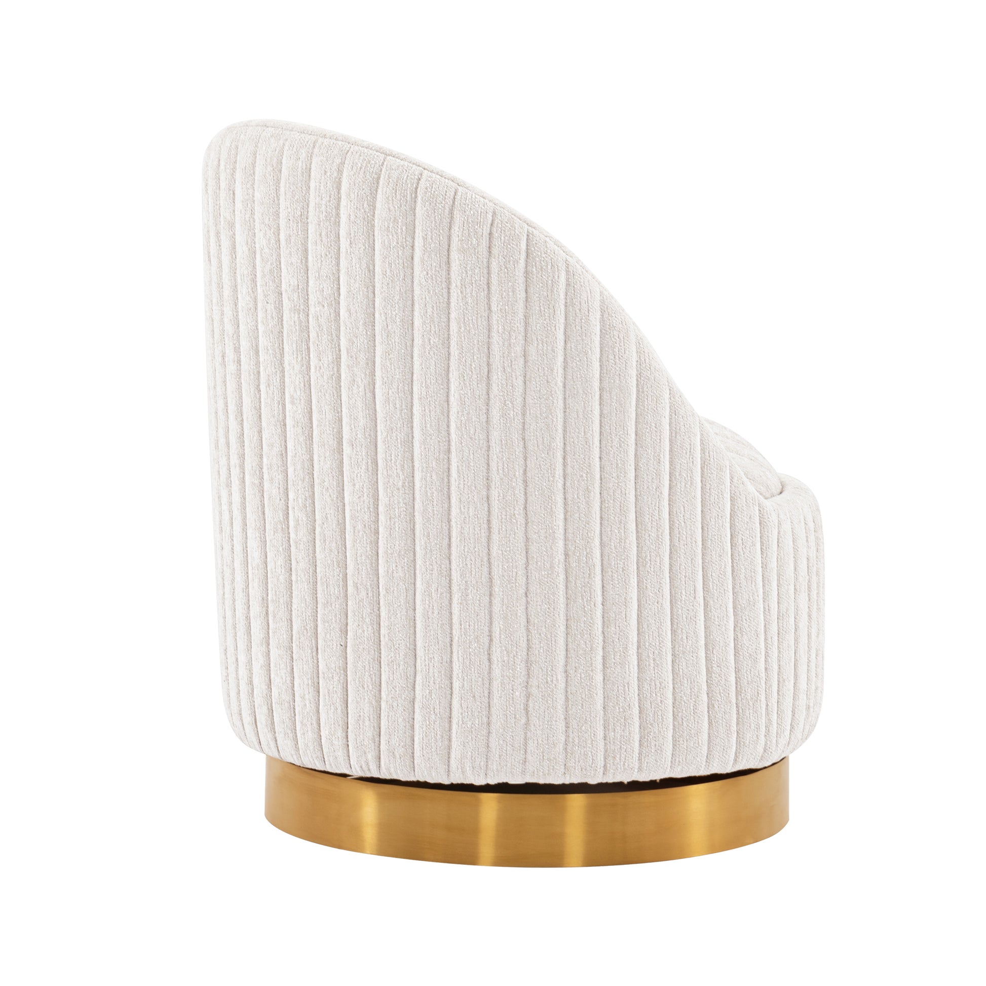 Cream Swivel Lounge Chair - Modern Comfort & Style