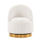 Swivel Lounge Chair in Cream