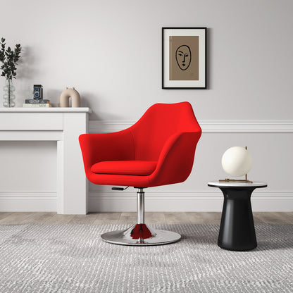 Red Swivel Lounge Chair - Modern Comfort & Style