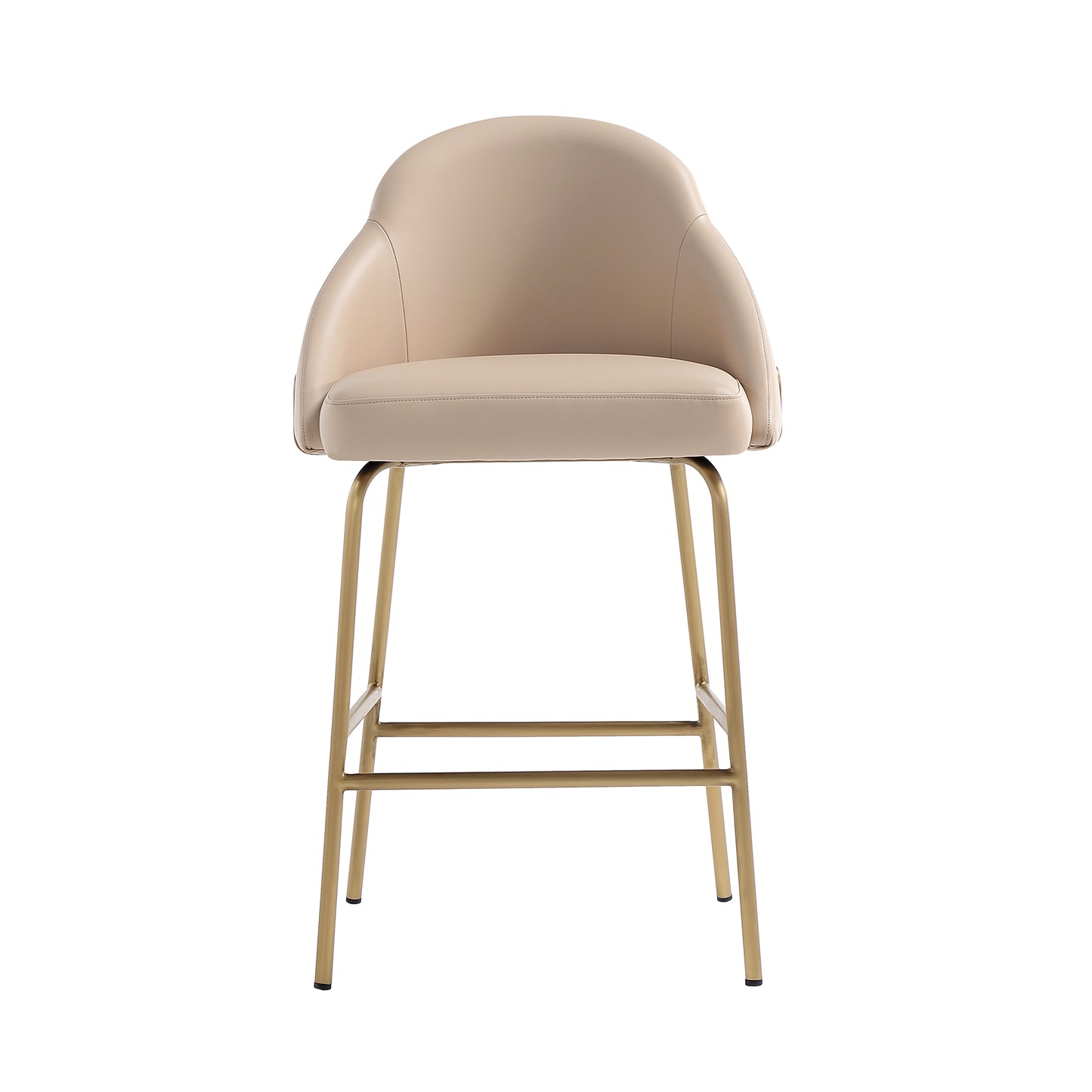 Counter Stool in Tan and Gold