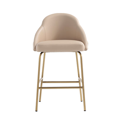 Counter Stool in Tan and Gold