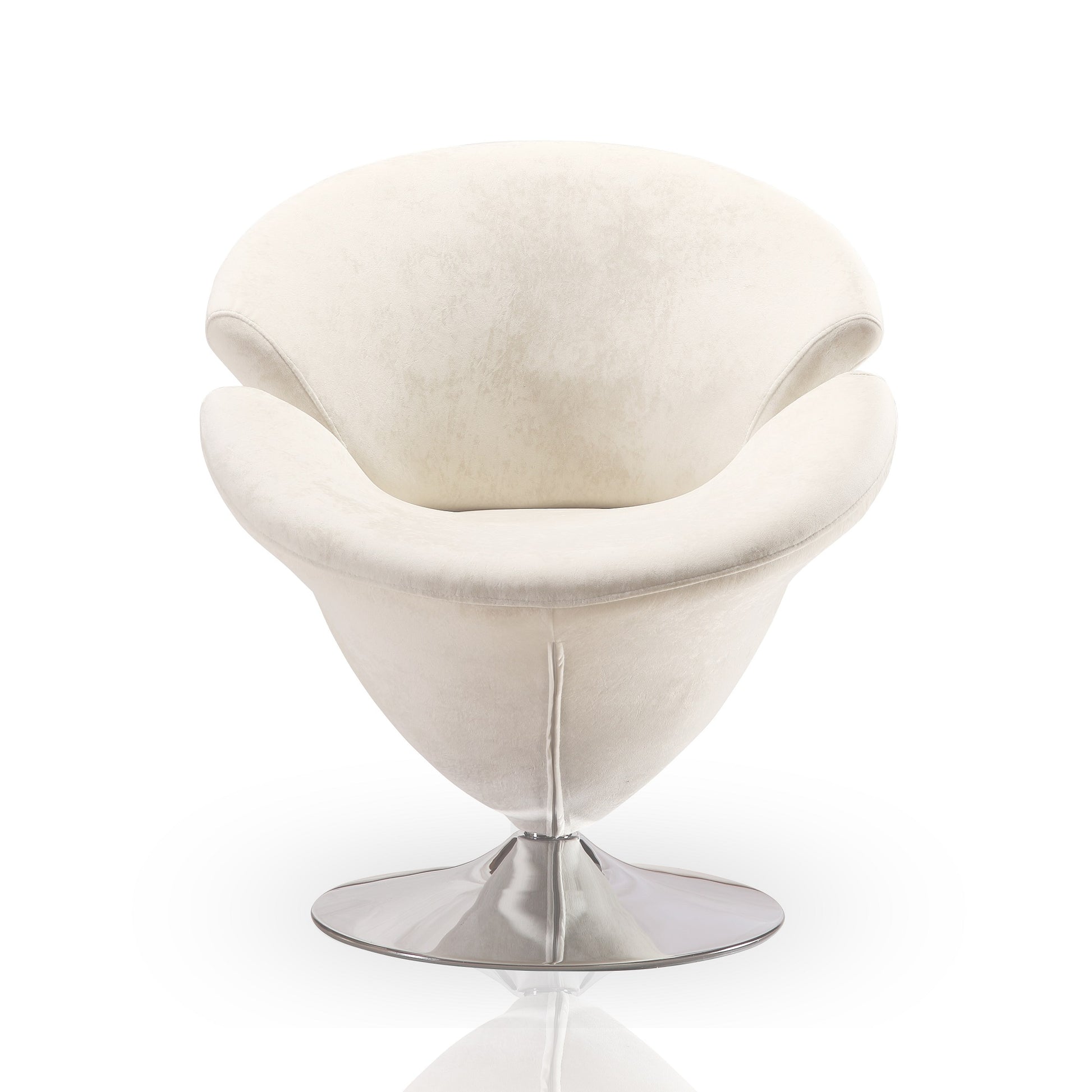 Swivel Lounge Chair in White