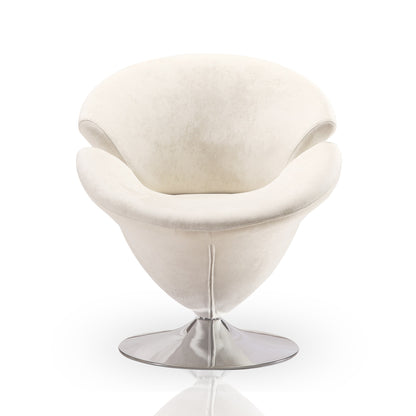 Swivel Lounge Chair in White