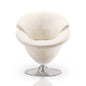 Swivel Lounge Chair in White