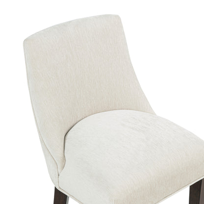 Cream Rubber Wood Barstool with Backrest - Kitchen Seating