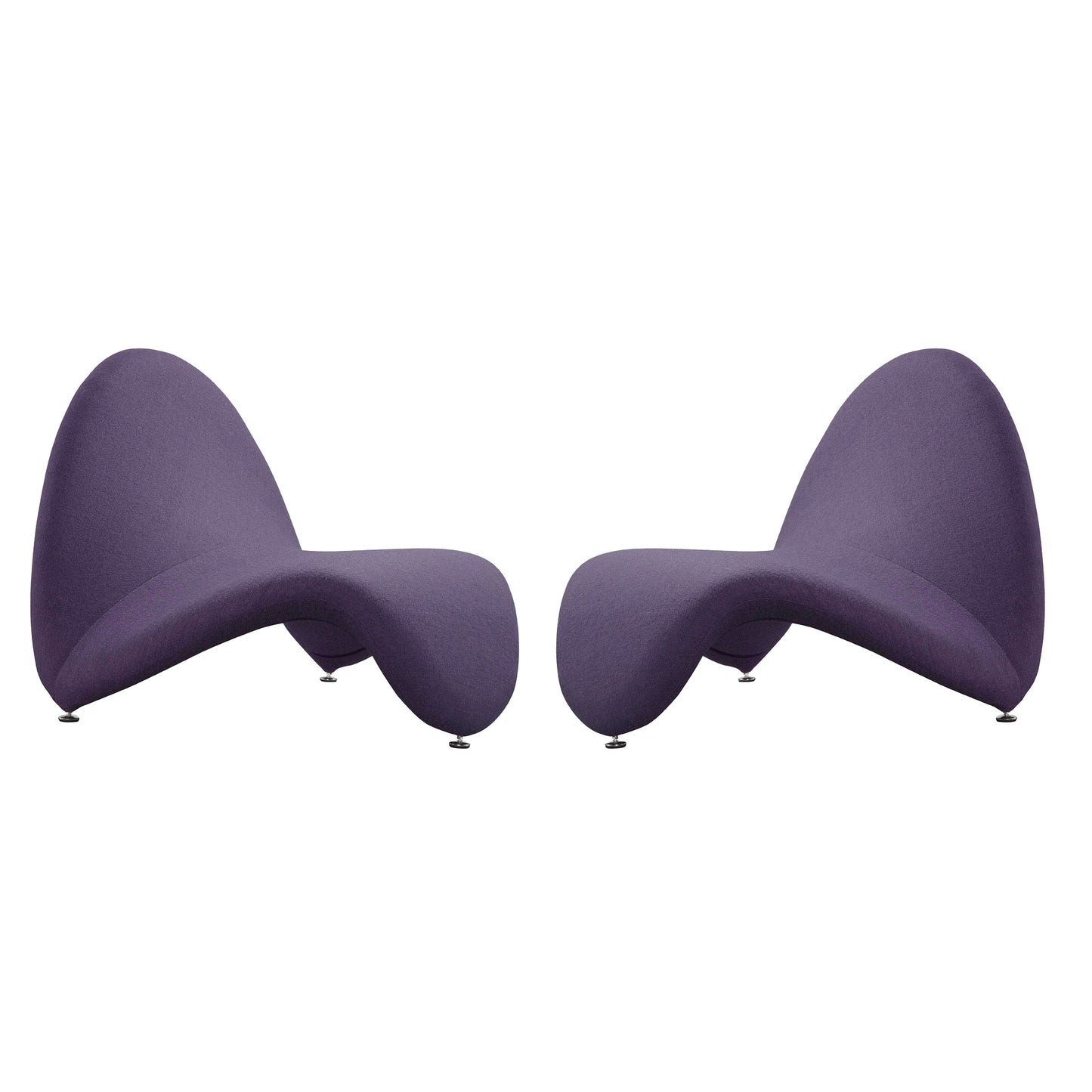 Purple Metal Accent Chair - Modern Lounge Chair