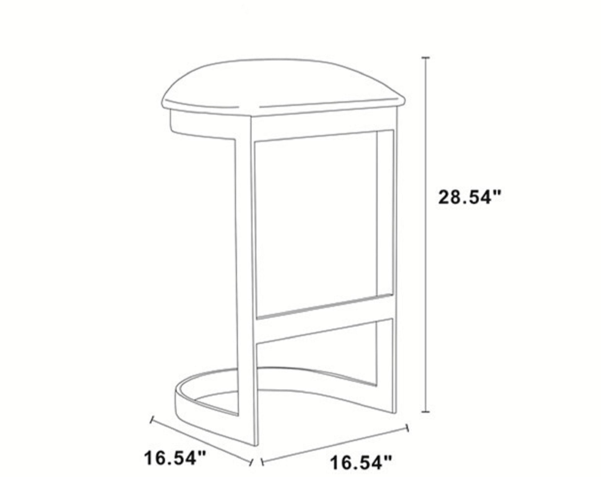 Blue Faux Leather Barstool with Footrest - Modern Metal Base