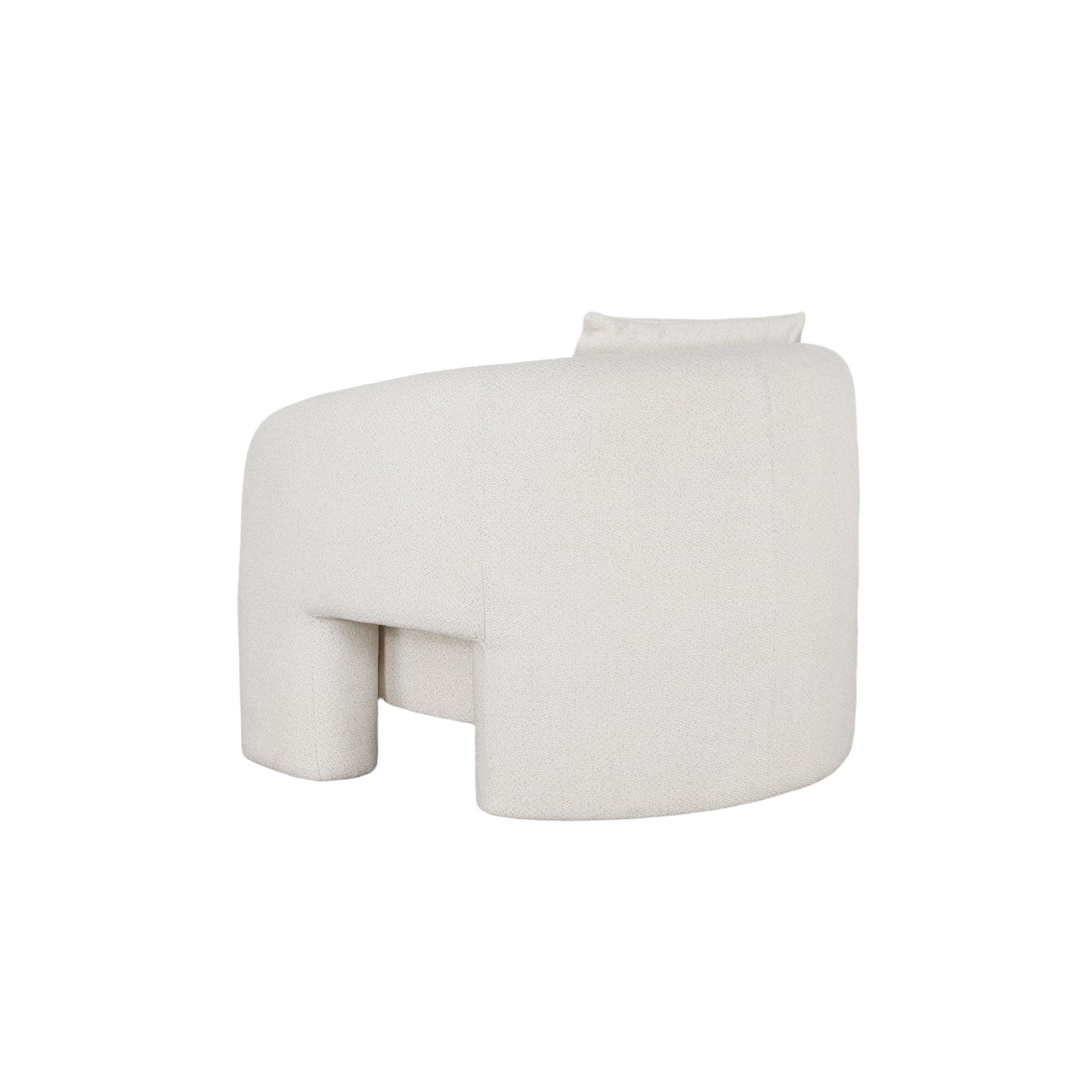 Ivory Pine Lounge Chair - Modern Glam Accent for Living Room