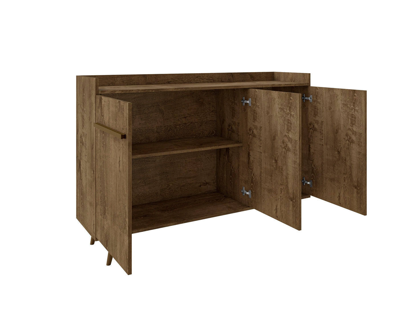 Rustic Brown Mid-Century Buffet Stand - 53.54" Dining Server