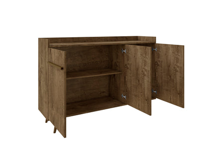 Rustic Brown Mid-Century Buffet Stand - 53.54" Dining Server