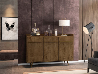 Rustic Brown Mid-Century Buffet Stand - 53.54" Dining Server