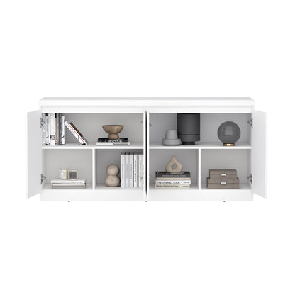 White Particle Board Dining Room Buffet Sideboard with Storage