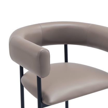 Taupe Metal Barstool - Comfortable Onda Design for Living Room