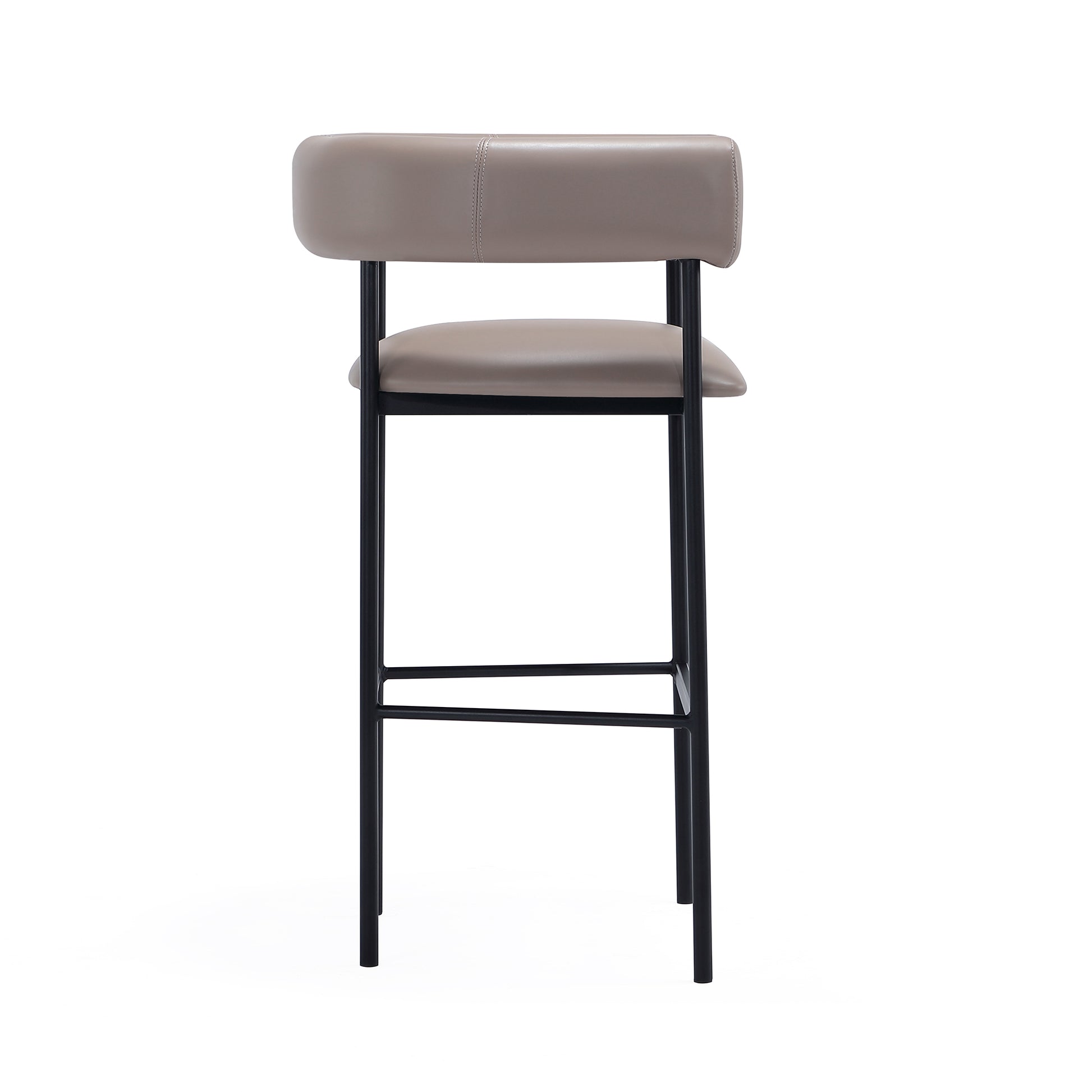 Taupe Metal Barstool - Comfortable Onda Design for Living Room