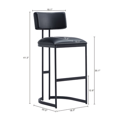 Black Metal Barstool - Modern Kitchen Stool