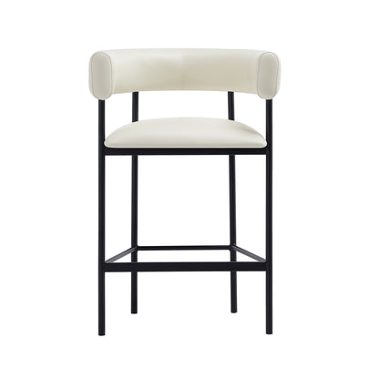 Ivory Metal Upholstered Chair for Accent Seating for Living Room