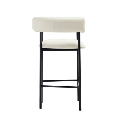Ivory Metal Upholstered Chair for Accent Seating for Living Room