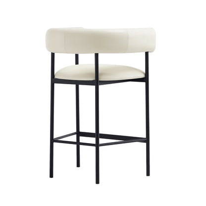 Ivory Metal Upholstered Chair for Accent Seating for Living Room