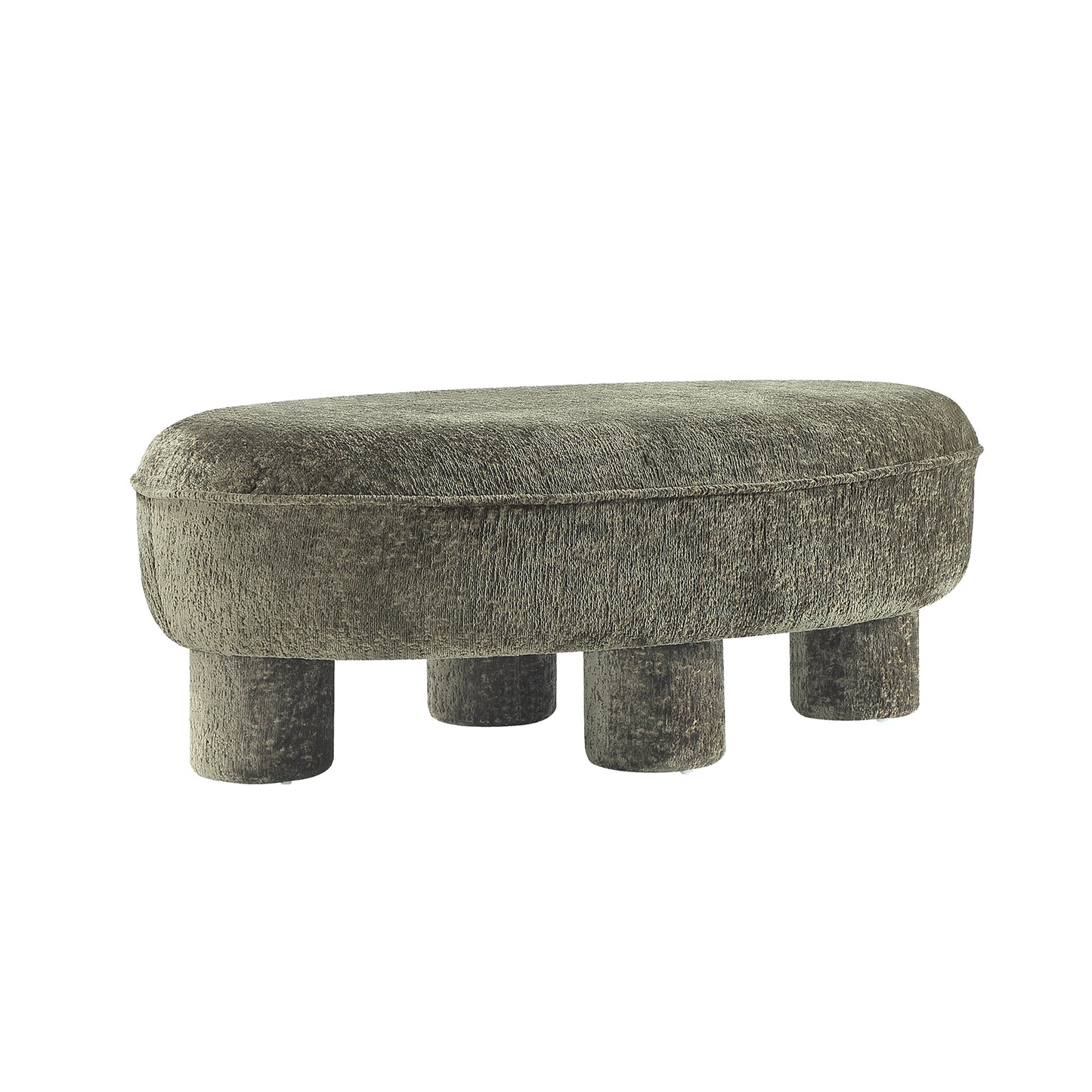 Accent Ottoman in Olive Green