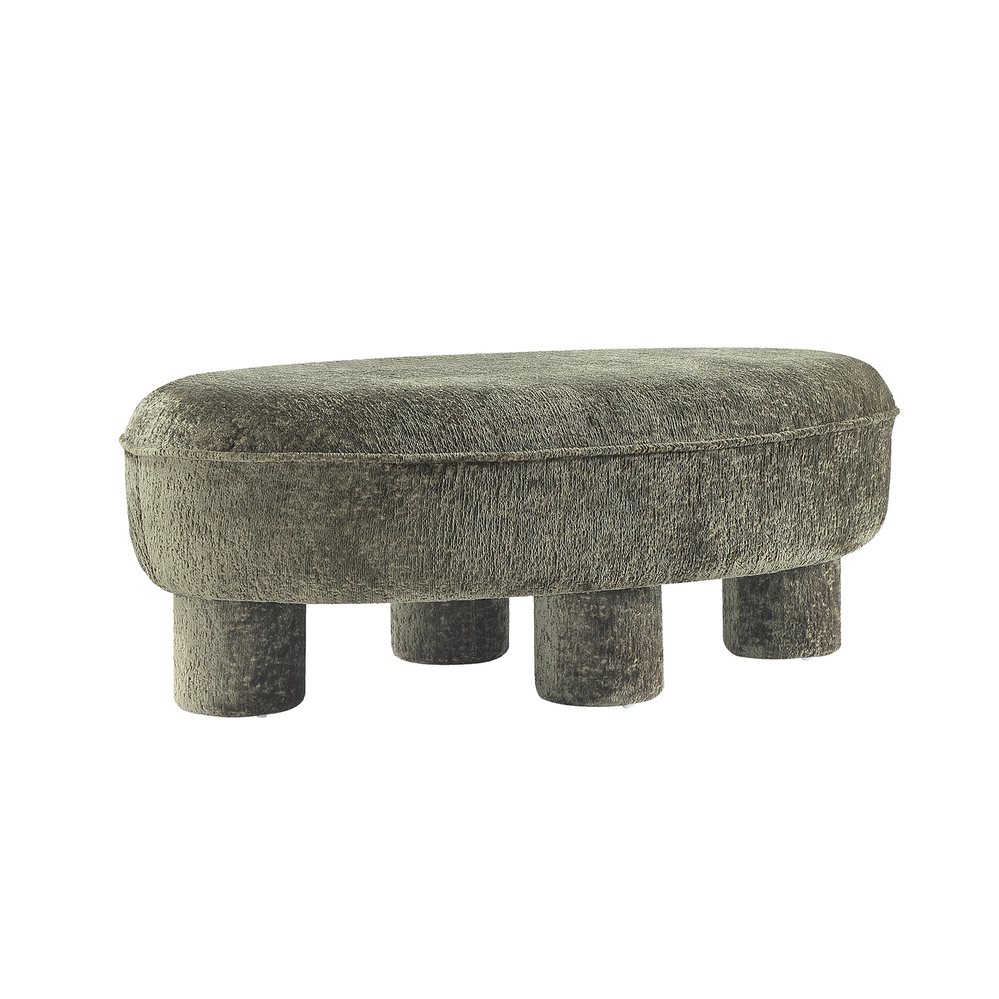 Accent Ottoman in Olive Green