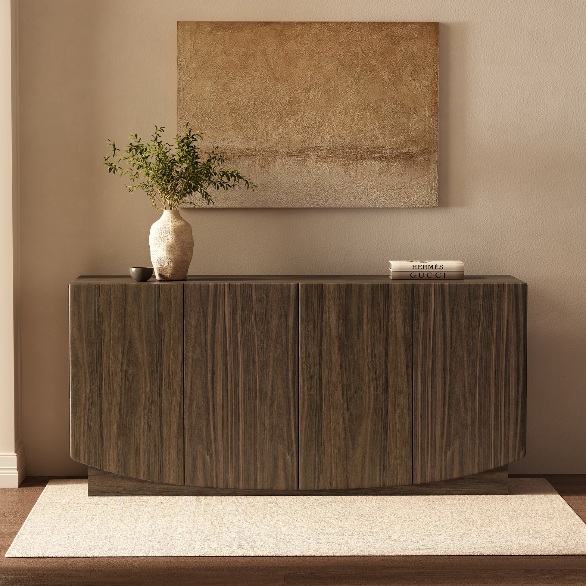 Walnut MDF Sideboard - Servers, Sideboards & Buffets