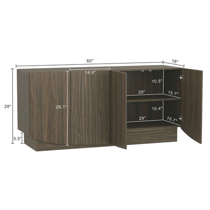 Walnut MDF Sideboard - Servers, Sideboards & Buffets
