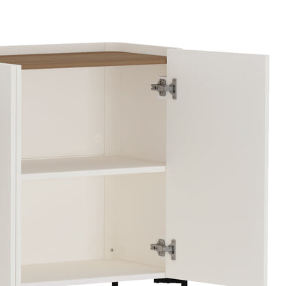 Brown White Sideboard Buffet Stand Dining Room Storage