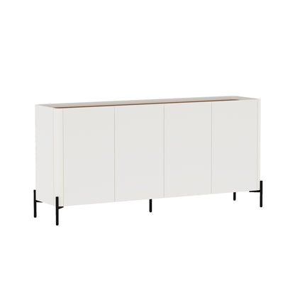 Brown White Sideboard Buffet Stand Dining Room Storage