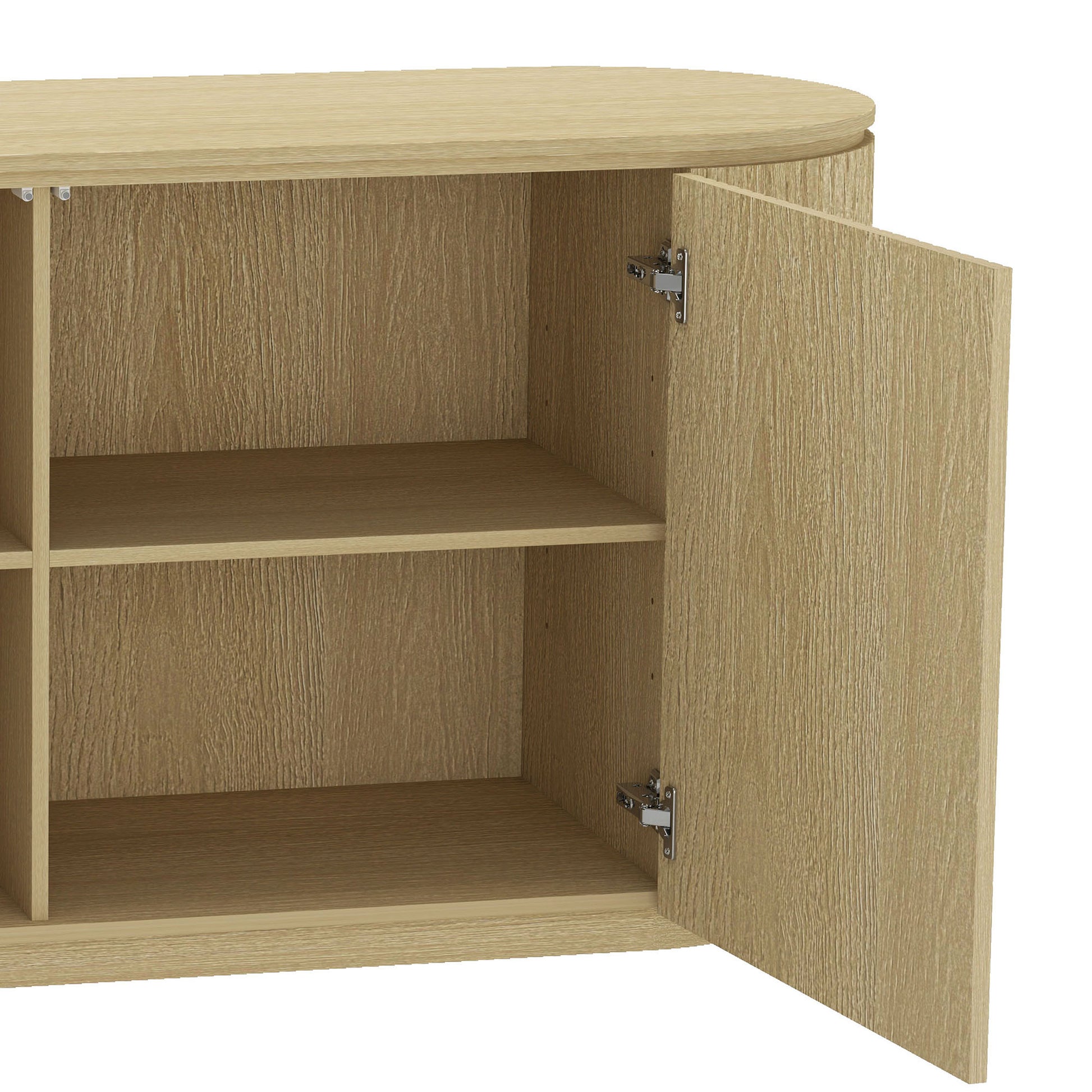 Oak Sideboard Buffet with Doors - 60" Dining Storage
