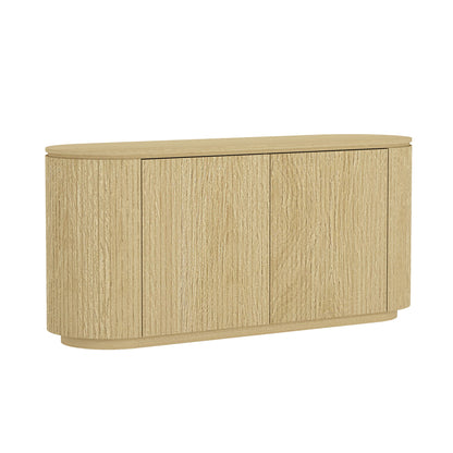 Oak Sideboard Buffet with Doors - 60" Dining Storage