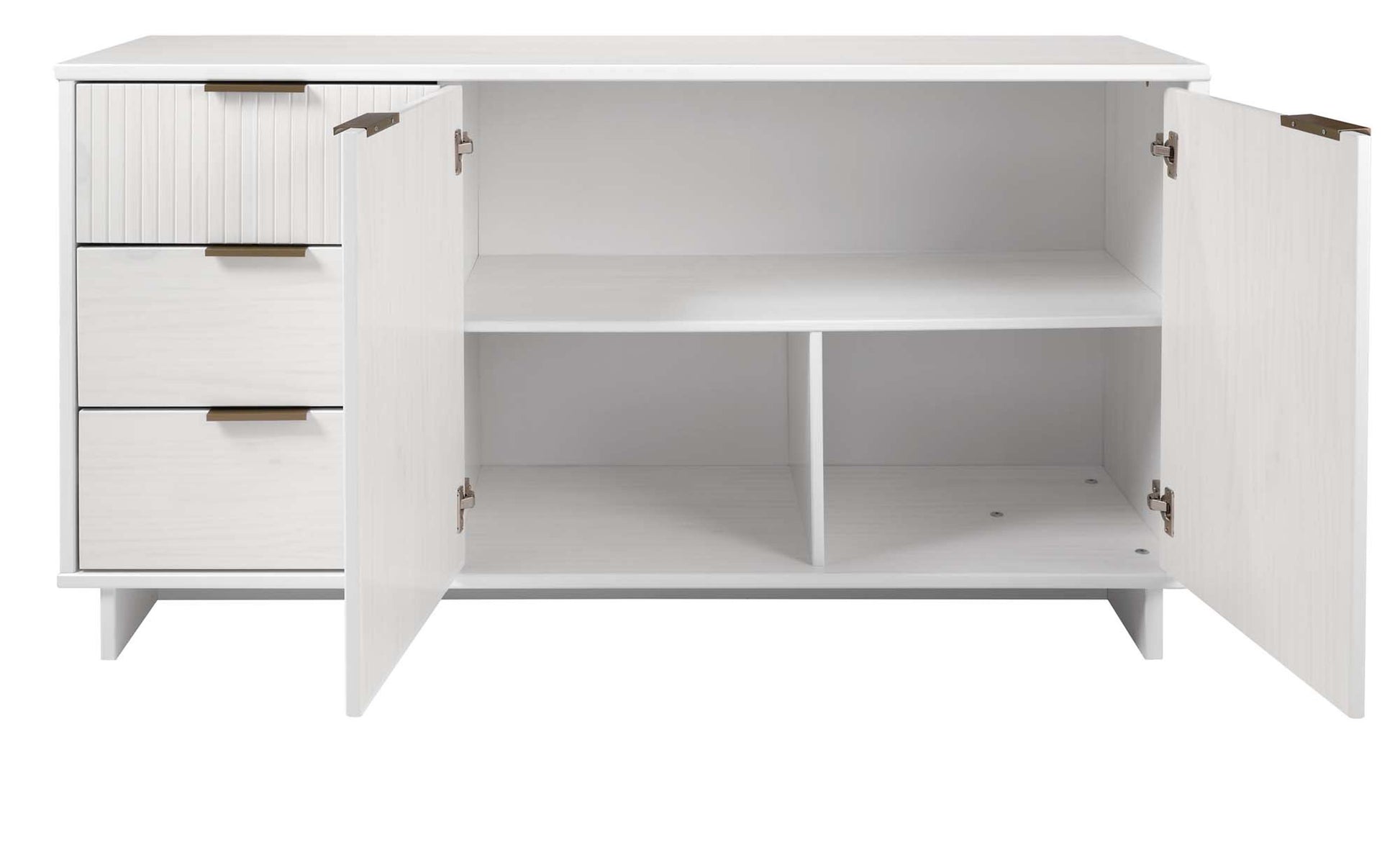 White Solid Wood Sideboard - 55" Dining Server