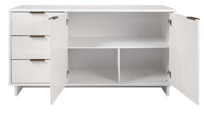 White Solid Wood Sideboard - 55" Dining Server