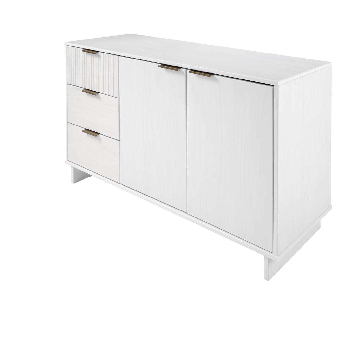 White Solid Wood Sideboard - 55" Dining Server