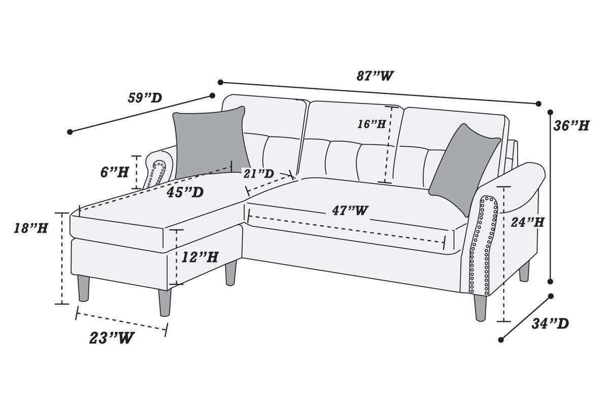 Paparika Red Velvet L-Shaped Sectional Sofa - Plush Comfort