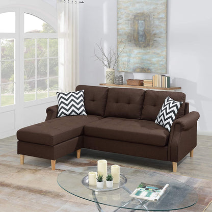 Coffee L-Shaped Sectional Sofa 87" Primary Living Space
