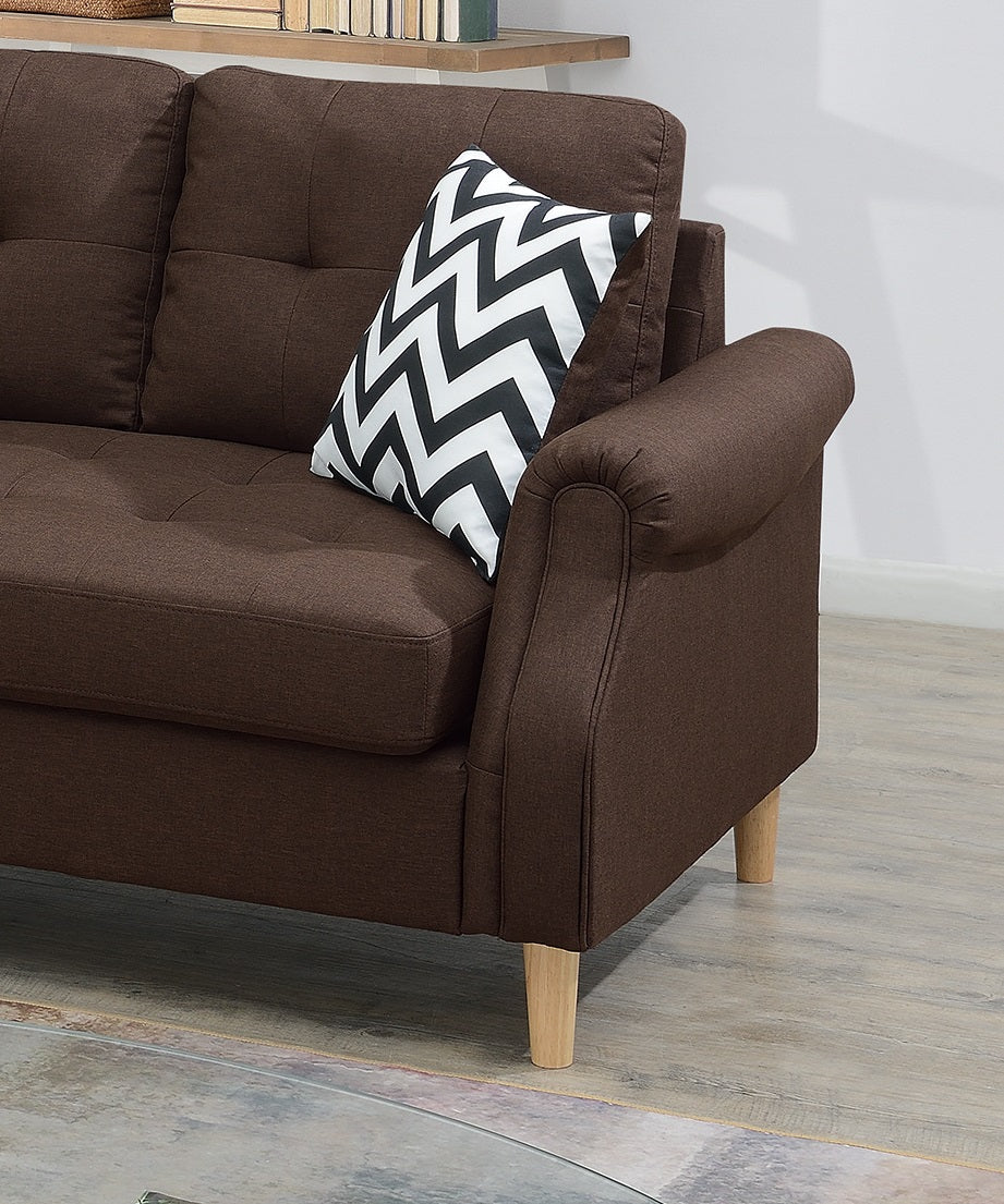 Coffee L-Shaped Sectional Sofa 87" Primary Living Space
