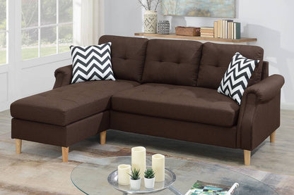 Coffee L-Shaped Sectional Sofa 87" Primary Living Space