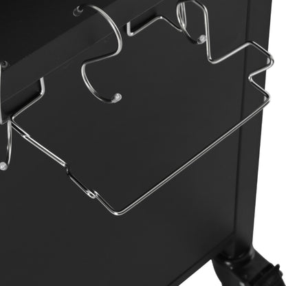 Large Black Outdoor Kitchen Island with Sink - 56" Rectangular