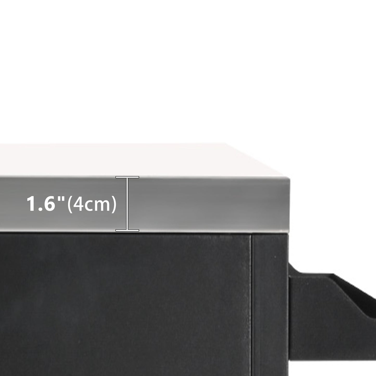 Large Black Outdoor Kitchen Island with Sink - 56" Rectangular
