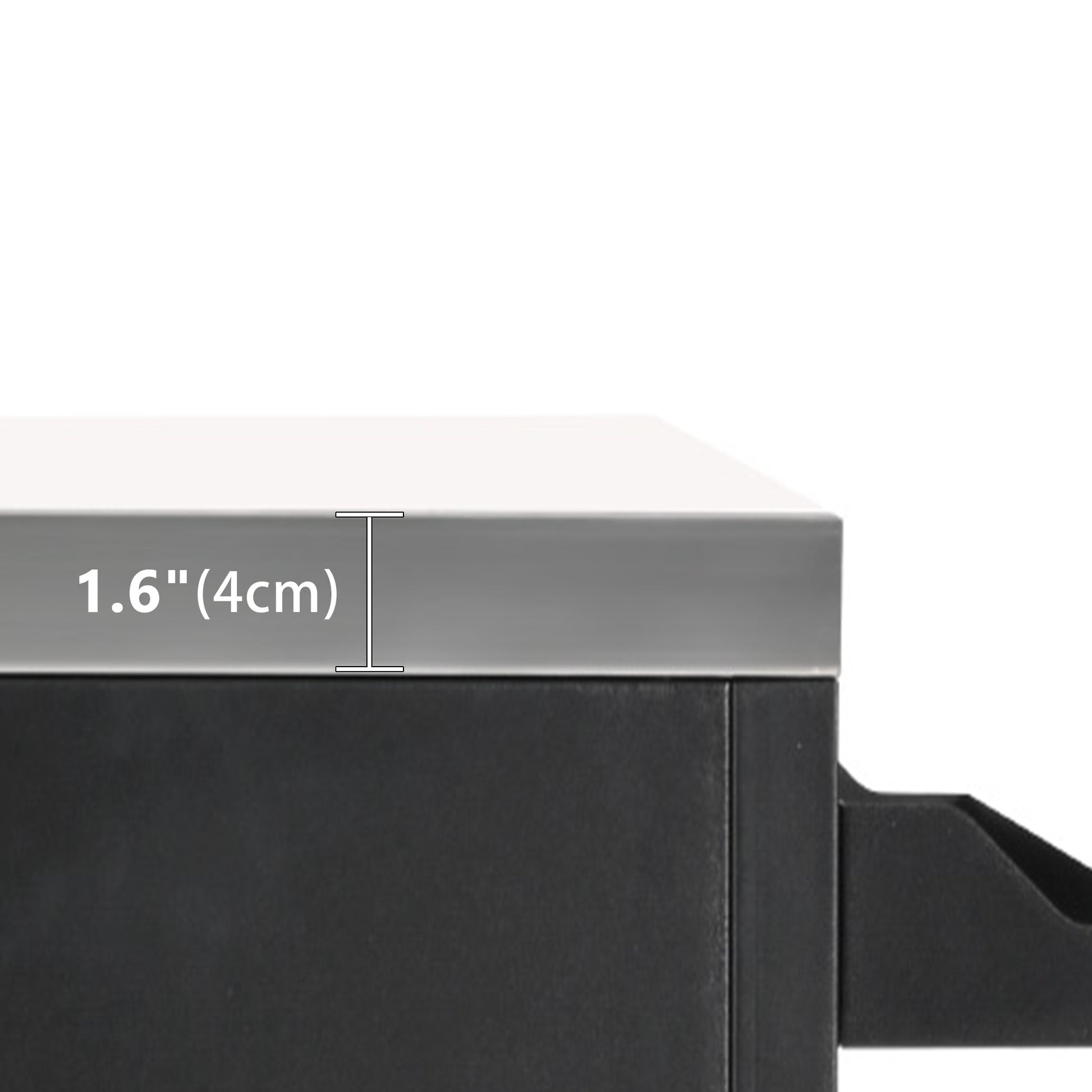 Large Black Outdoor Kitchen Island with Sink - 56" Rectangular