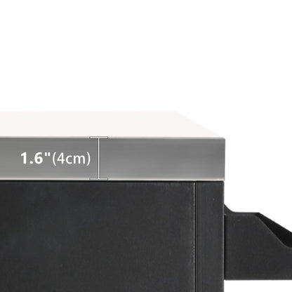 Large Black Outdoor Kitchen Island with Sink - 56" Rectangular