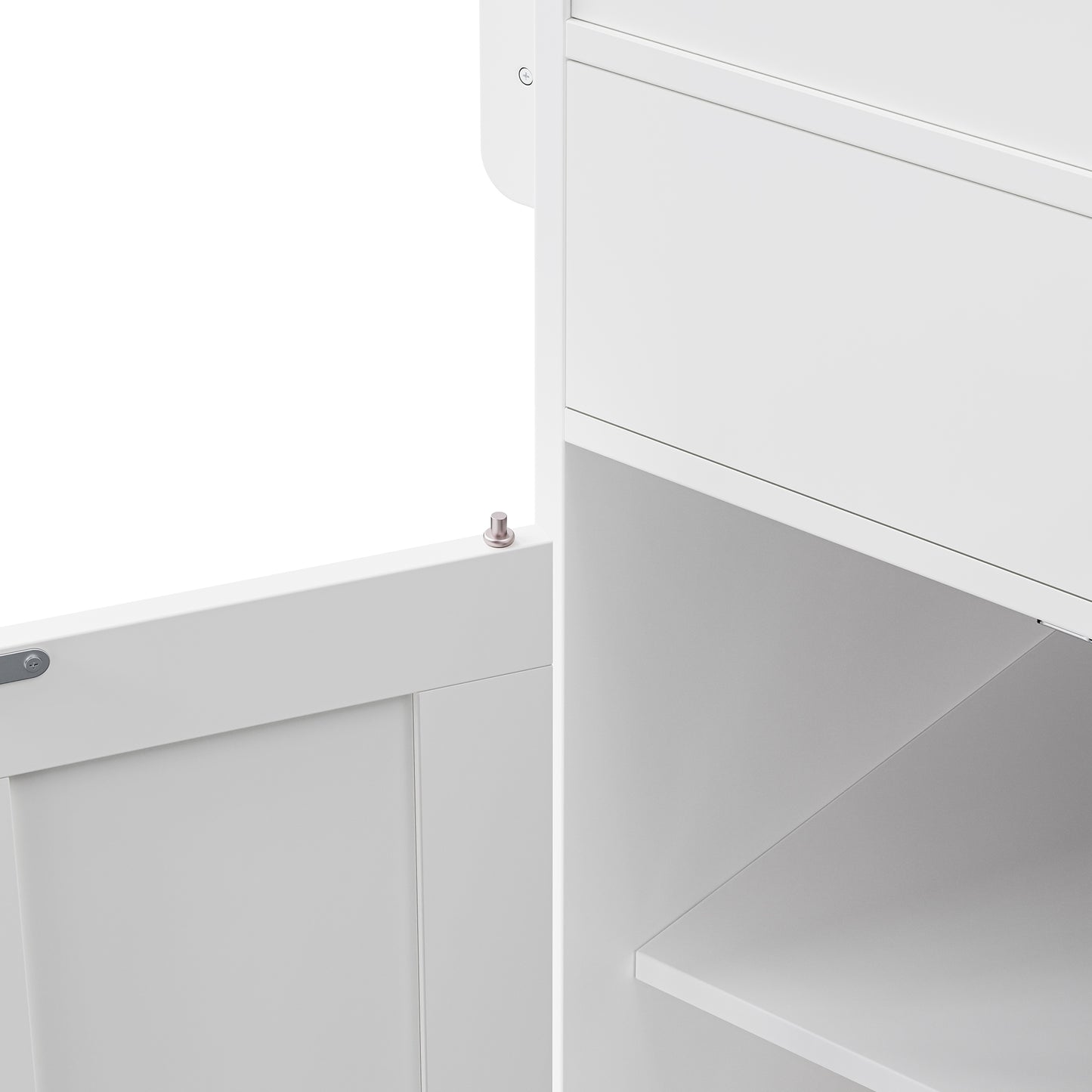 74.5" Rectangular Kitchen Island with Dining Table - Off White