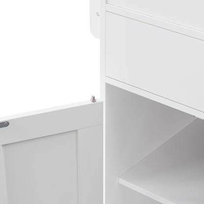 74.5" Rectangular Kitchen Island with Dining Table - Off White