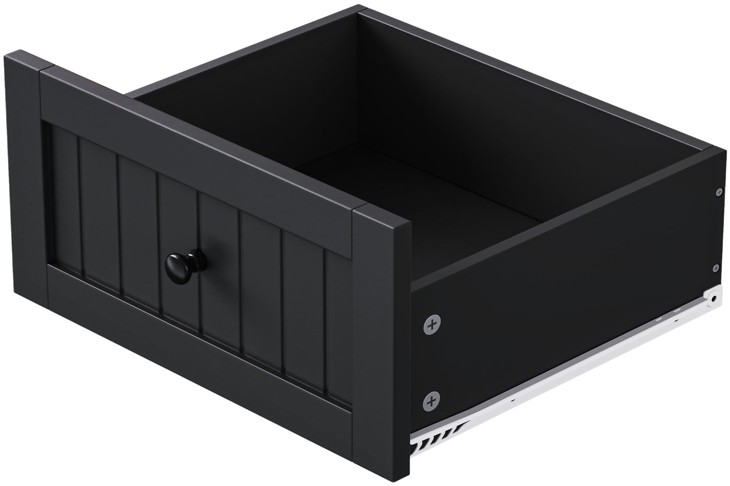 48 Inch Kitchen Island with 2 Bar Stools - Black