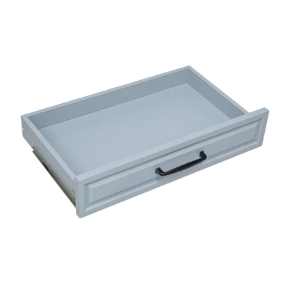 Grey Blue Kitchen Island Table with Storage