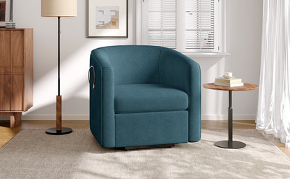 Blue Power Lift Recliner - Foam Filled Chenille for Living Room