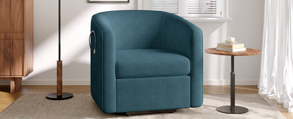Blue Power Lift Recliner - Foam Filled Chenille for Living Room