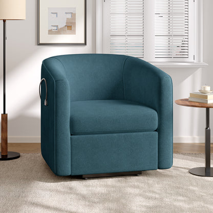 Blue Power Lift Recliner - Foam Filled Chenille for Living Room