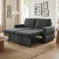 Convertible Sofa Bed 62.75" Sleeper Sofa Loveseat Sofa Couch with Adjustable Backrest and USB Ports for Living Room, Grey